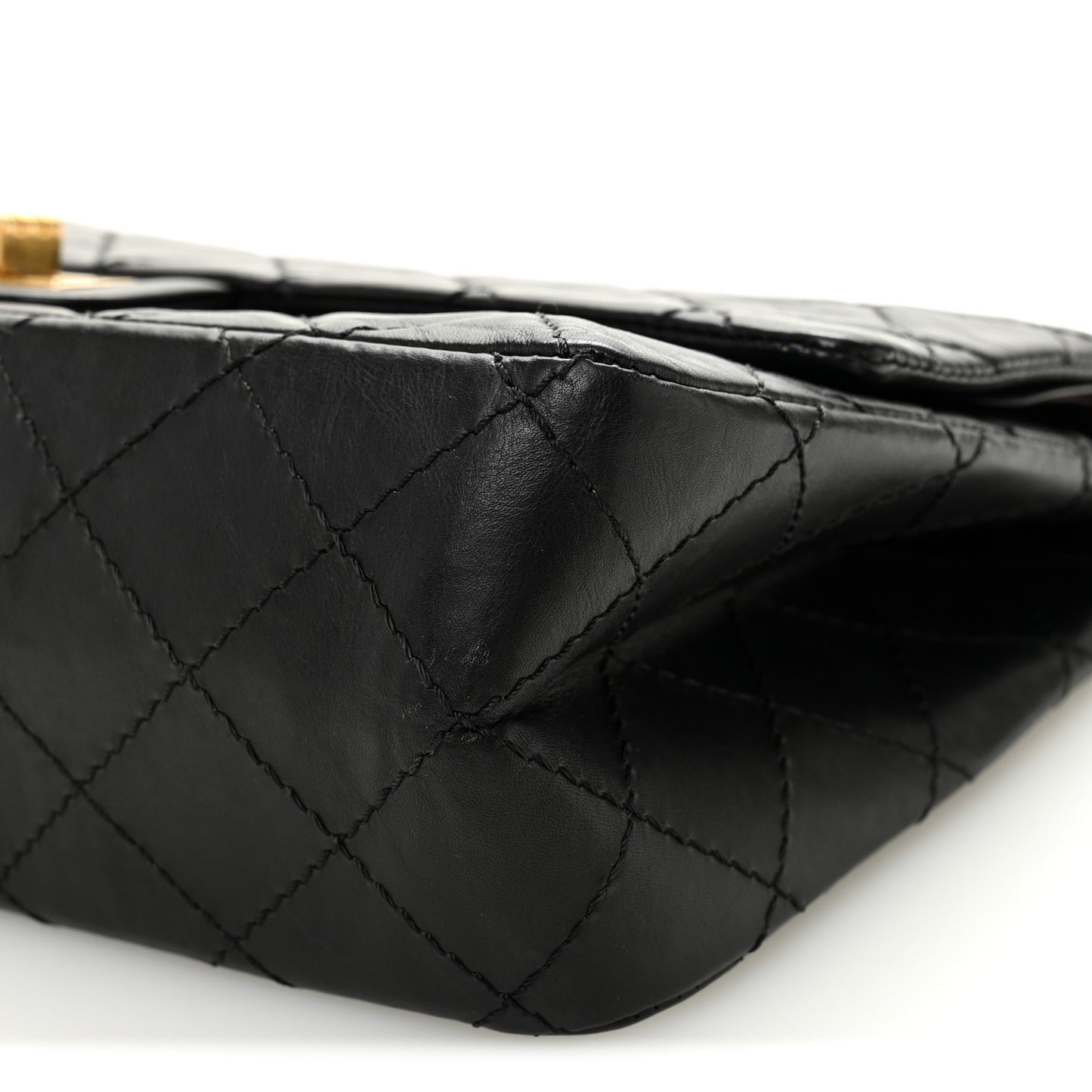 Aged Calfskin Quilted 2.55 Reissue 226 Flap Black