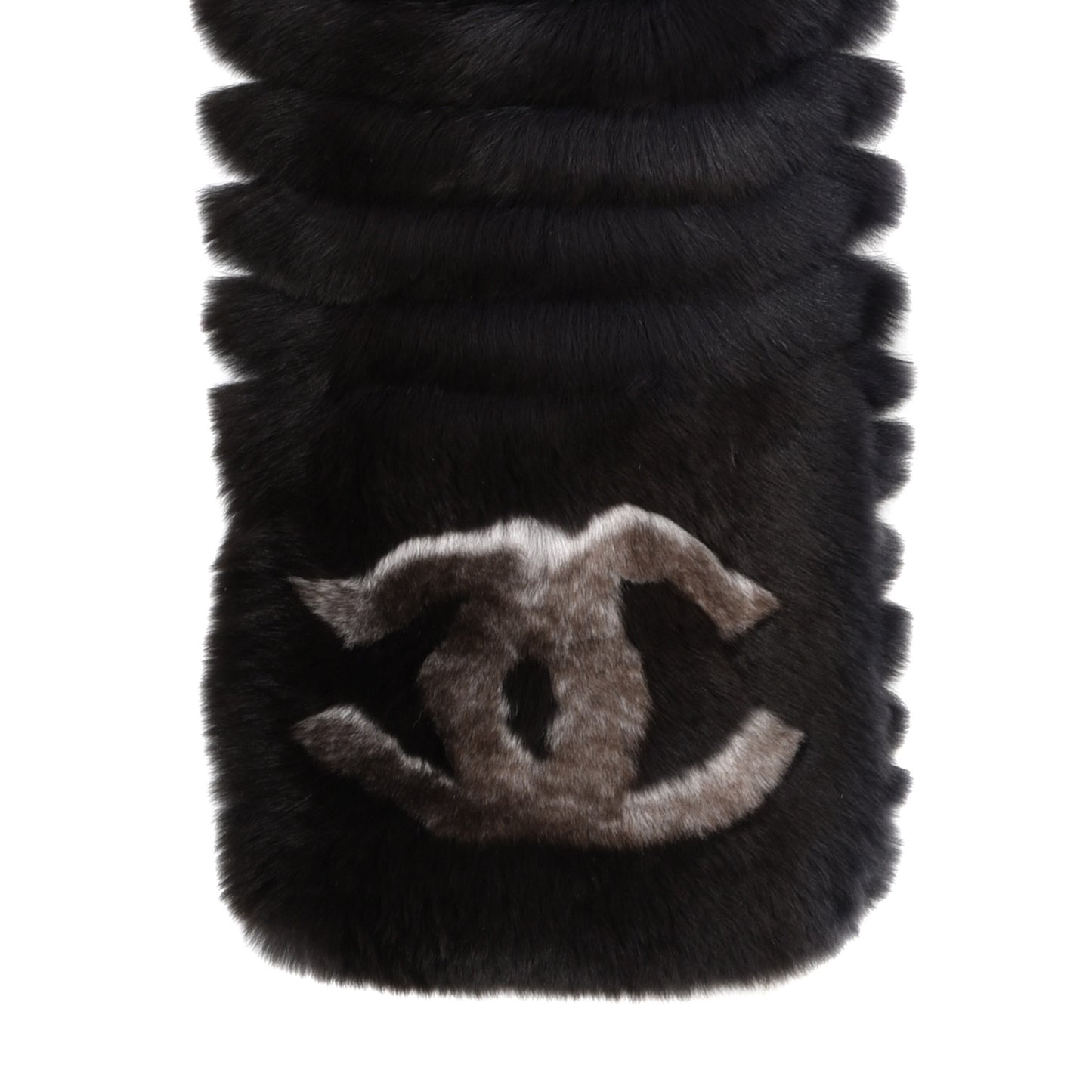 Orylag Rabbit Fur CC Scarf Black Grey