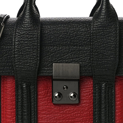 3.1 Phillip Lim Textured Calfskin Mini Pashli Satchel Crimson Black 7 of 9