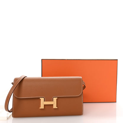 Hermes Epsom Constance Long Wallet To Go Gold 11 of 11