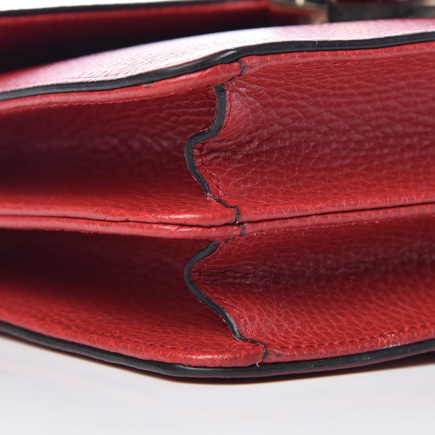 Gucci Dollar Calfskin Small Interlocking G Shoulder Bag Red 8 of 9