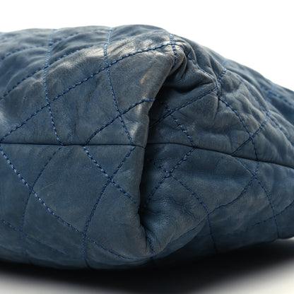 Chanel Iridescent Calfskin Quilted Daily Hobo Blue 10 of 12