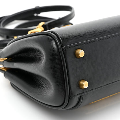 Valentino Garavani Grainy Calfskin Mini Rockstud Alcove Top-Handle Bag Black 13 of 13