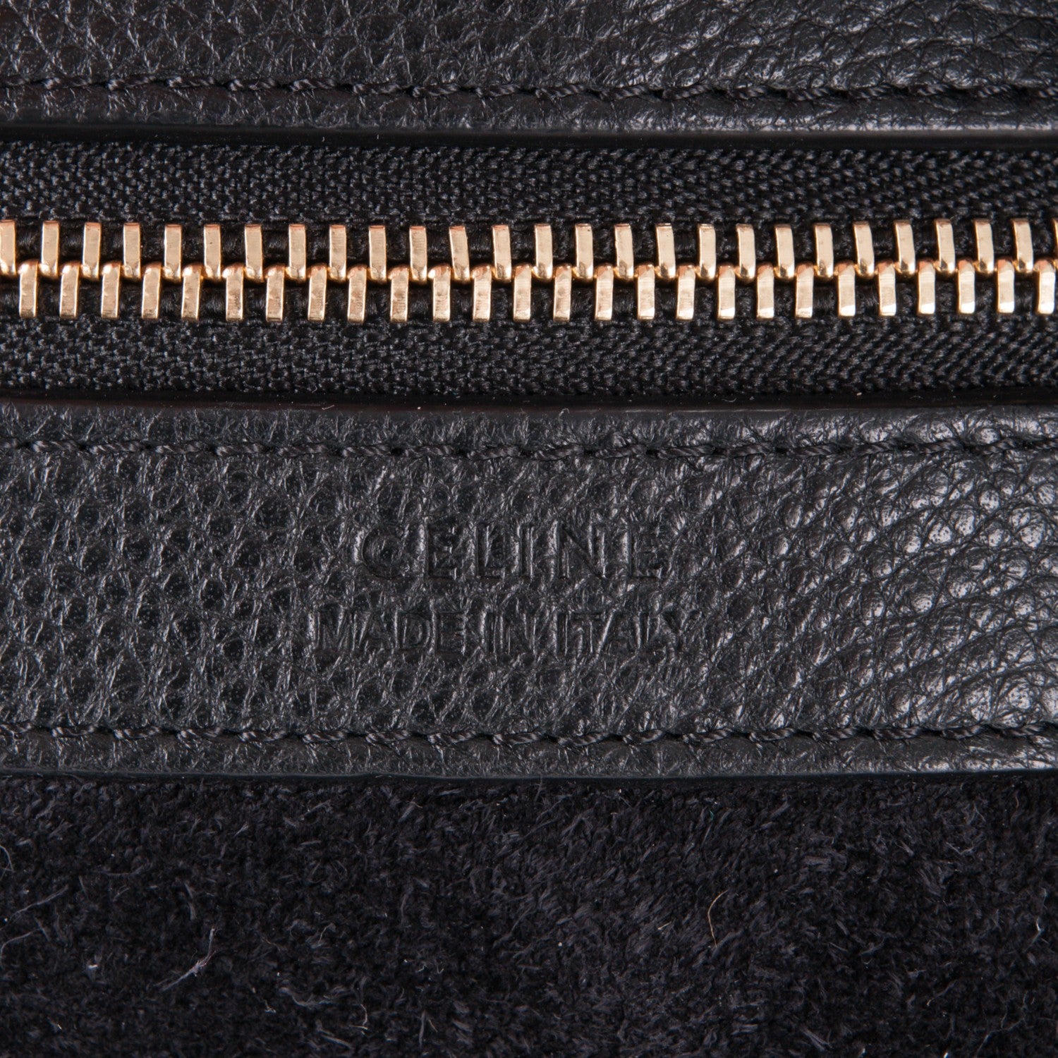 Celine Soft Grained Calfskin Medium Belt Cabas Phantom Black 6 of 6