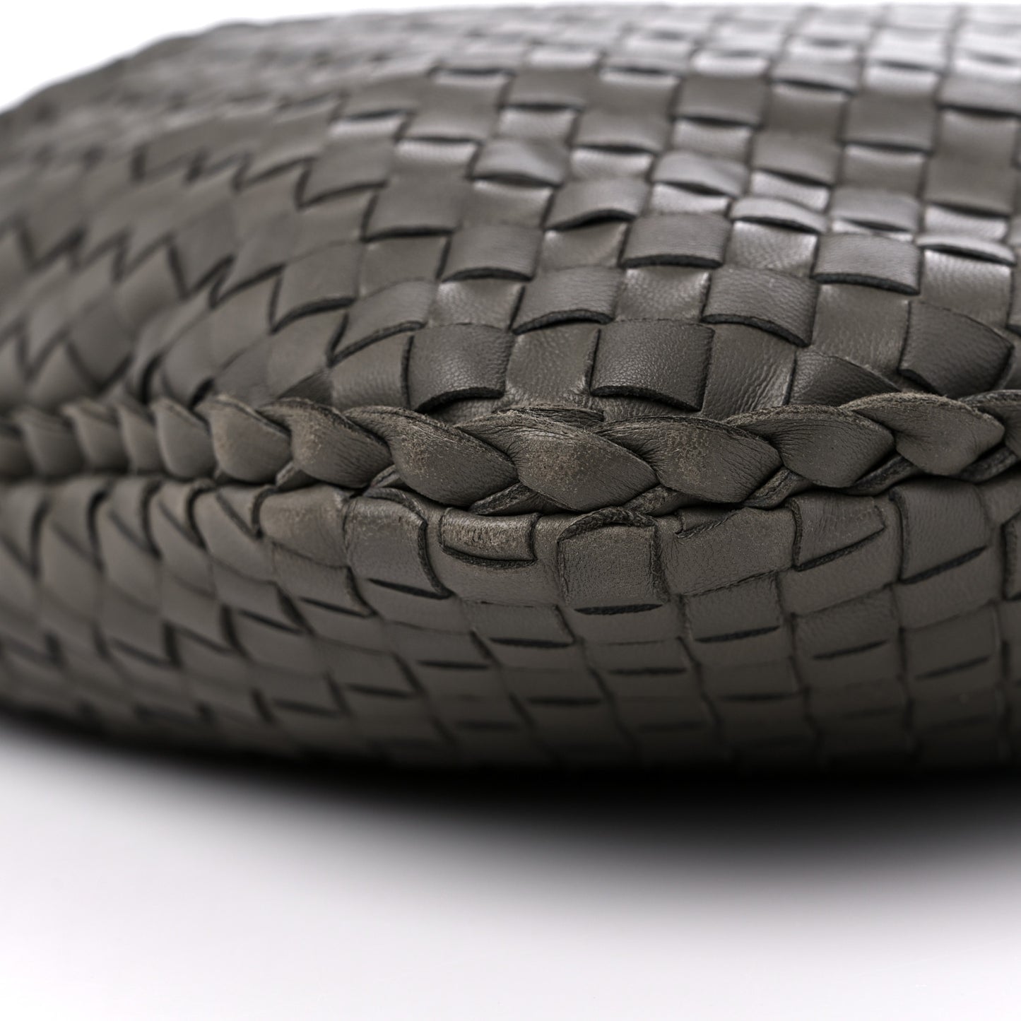 Nappa Intrecciato Small Veneta Hobo Grey