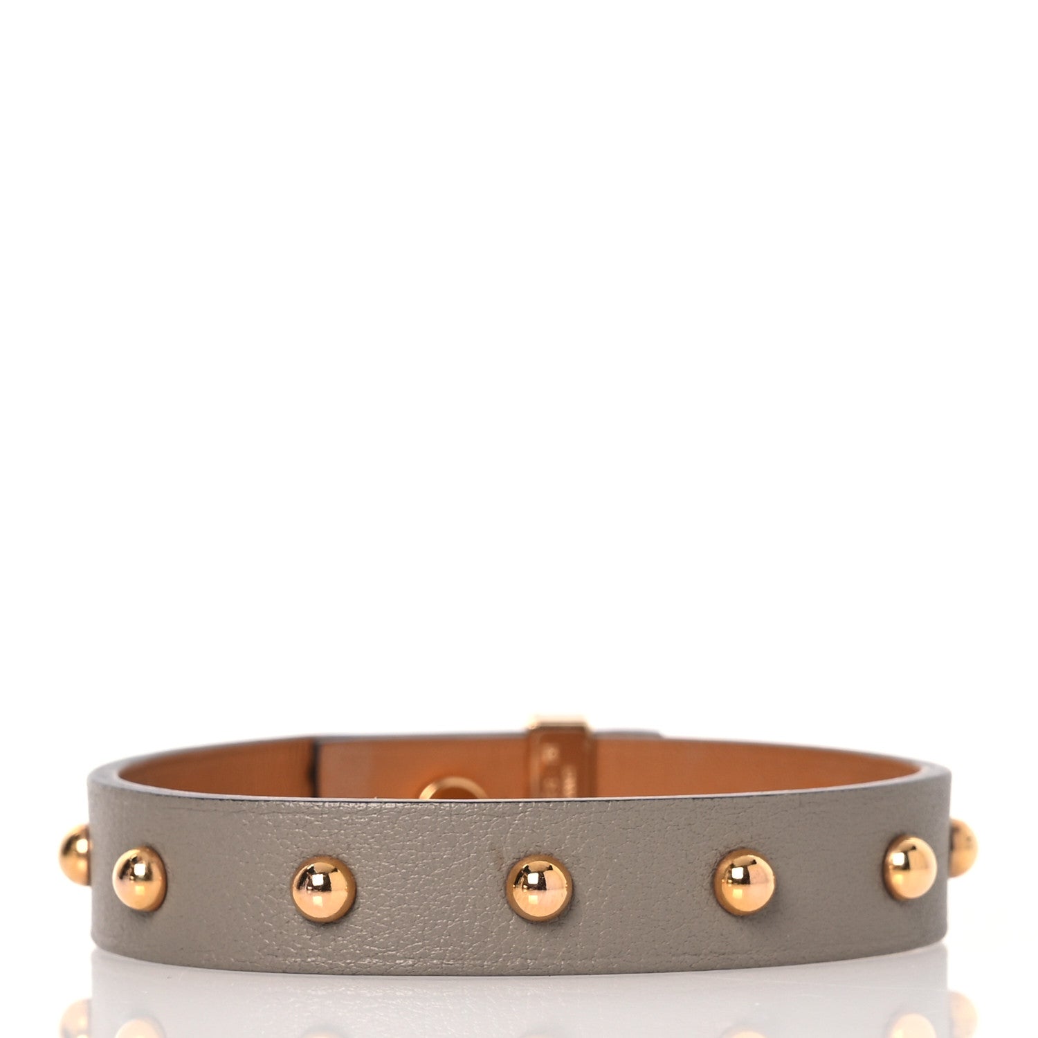 Hermes Swift Mini Dog Clous Ronds Bracelet T3 Etoupe 3 of 8