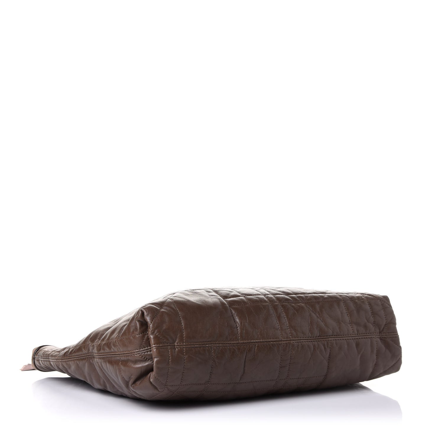 Lambskin Quilted Amalia Cabas Tote Brown