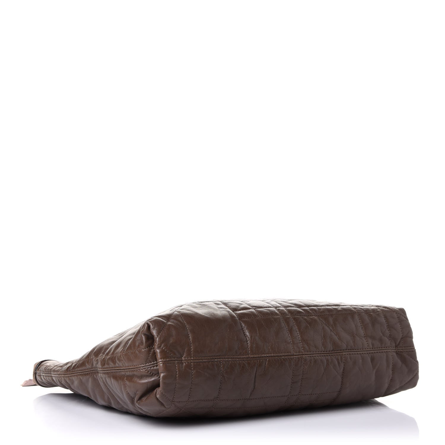 Lanvin Lambskin Quilted Amalia Cabas Tote Brown 7 of 23