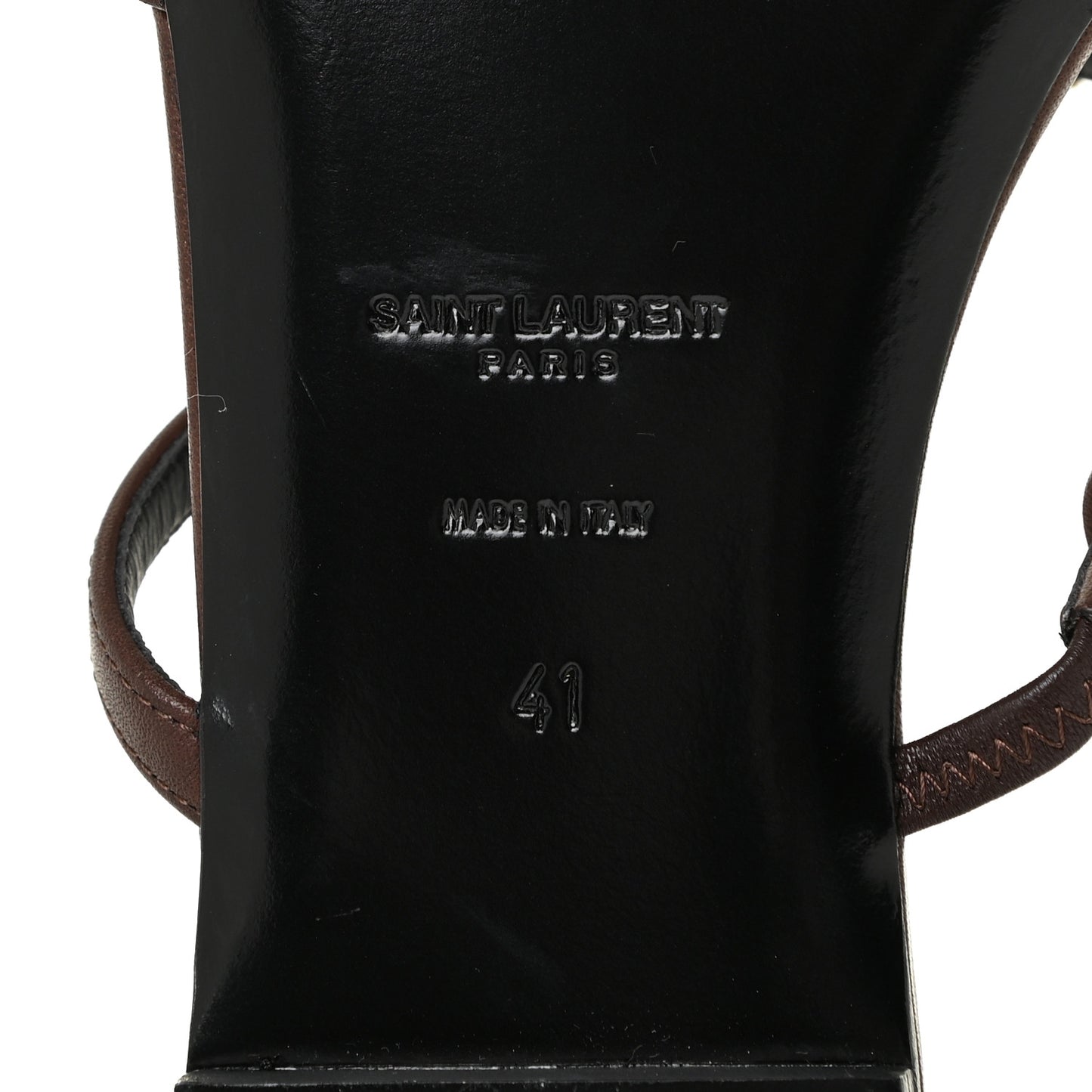 Calfskin Cassandra Monogram Sandals 41 Moro