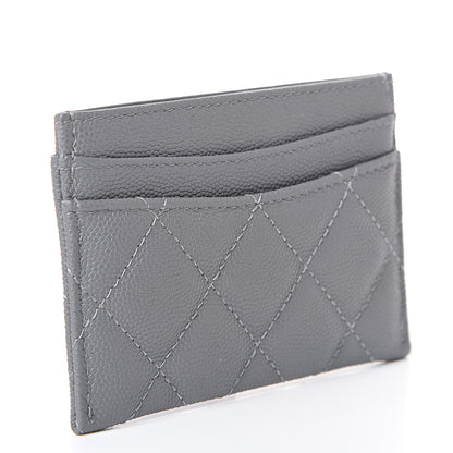 Chanel Caviar Quilted Card Holder Grey 2 of 8