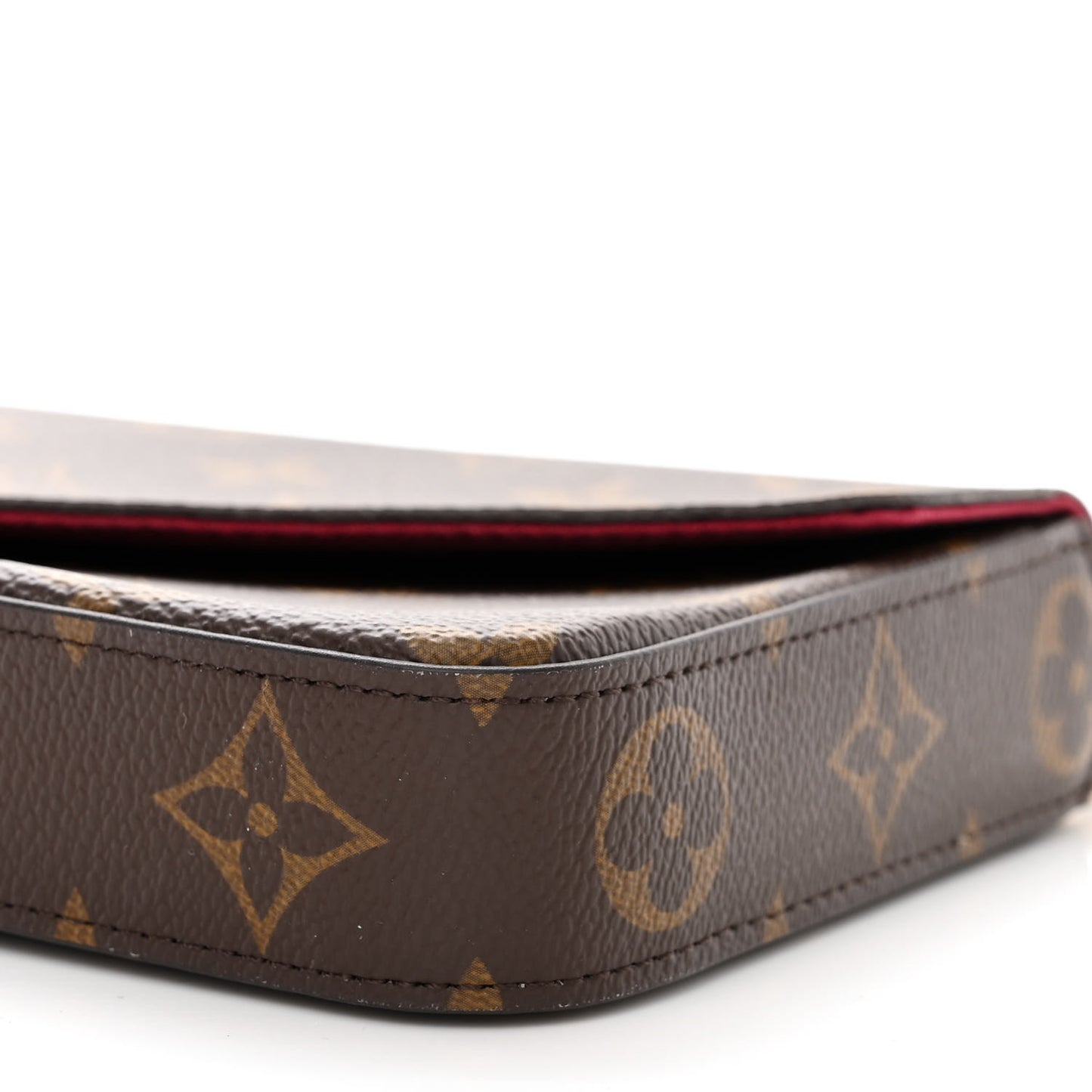Monogram Pochette Felicie Chain Wallet Fuchsia