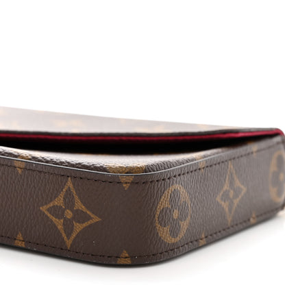 Louis Vuitton Monogram Pochette Felicie Chain Wallet Fuchsia 13 of 14