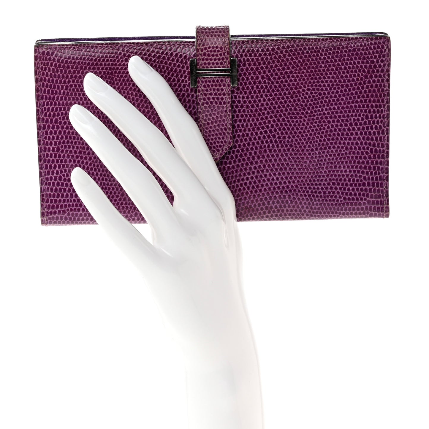 Lizard Bearn Gusset Wallet Violet