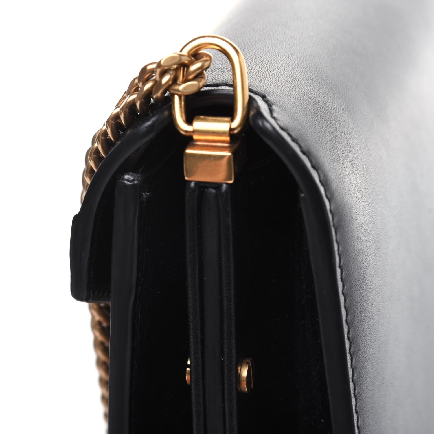 Saint Laurent Smooth Calfskin Monogram Cassandra Clasp Bag Black 13 of 15