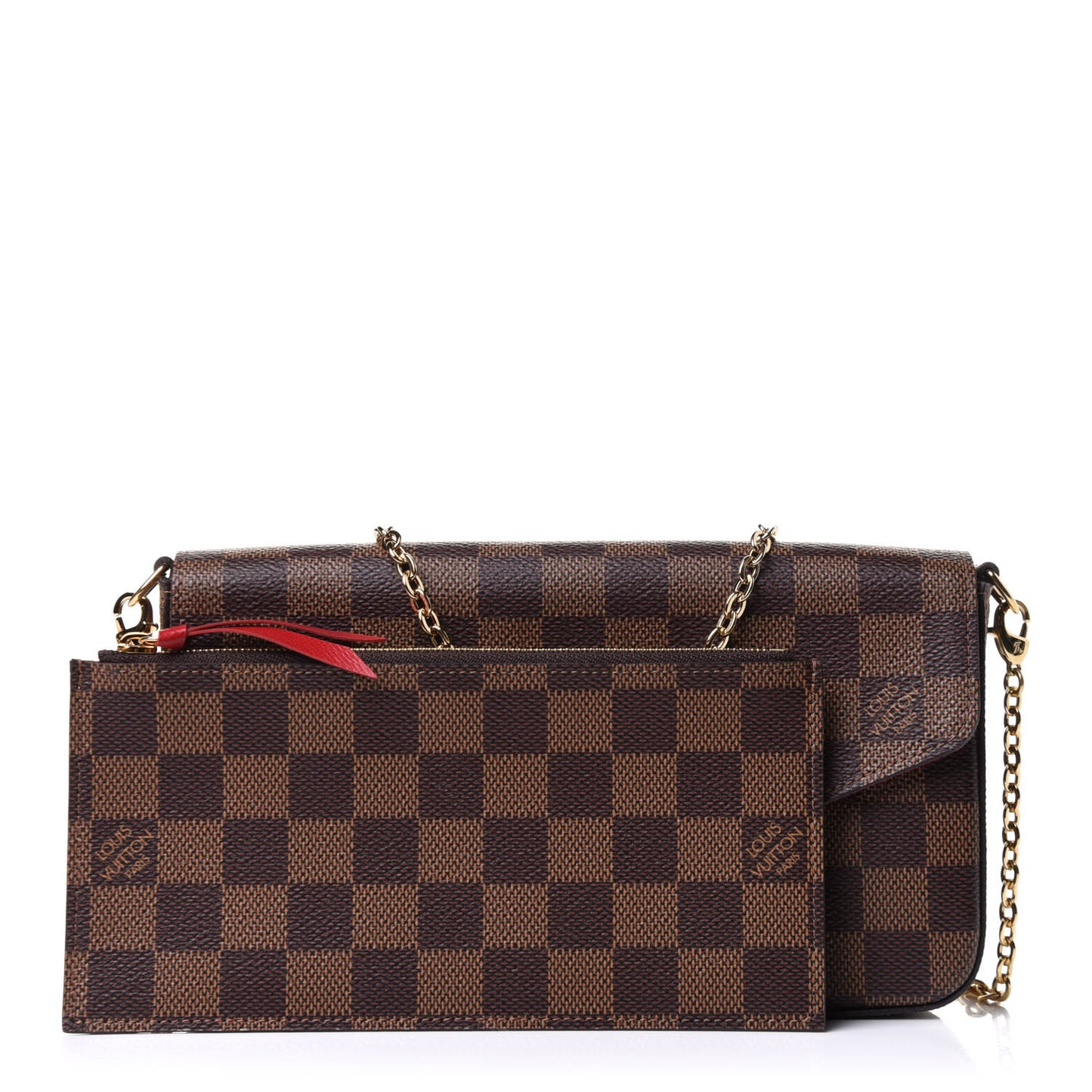 Damier Ebene Pochette Felicie Chain Wallet