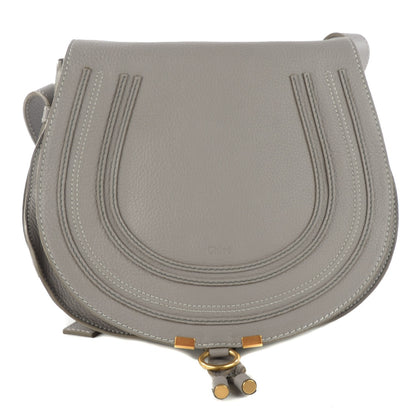 Chloe Calfskin Medium Marcie Round Crossbody Bag Cashmere Grey 1 of 9