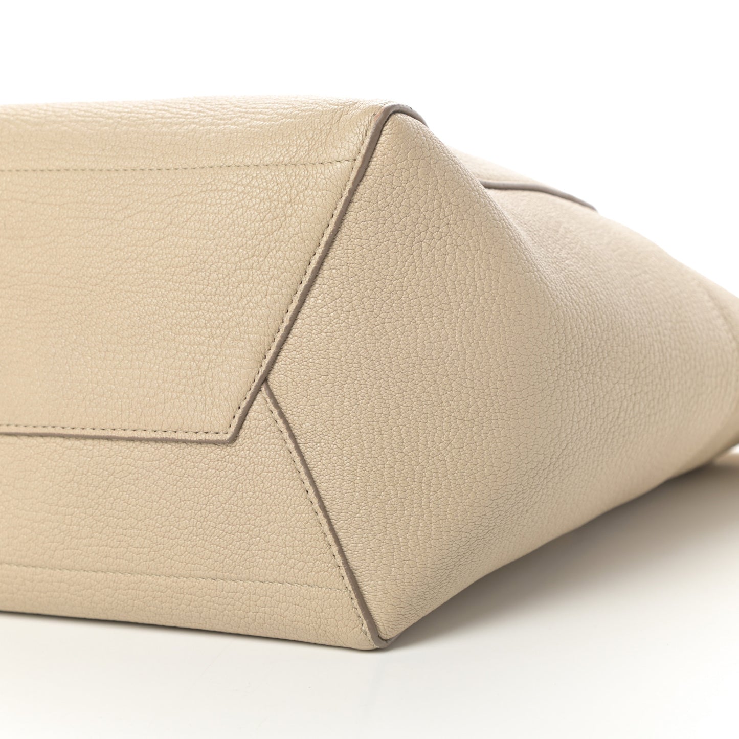Soft Grained Calfskin Sangle Bucket Bag Dune