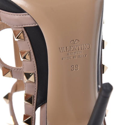 Valentino Garavani Nappa Rockstud Ankle Strap Pumps 39 Black Poudre 8 of 13