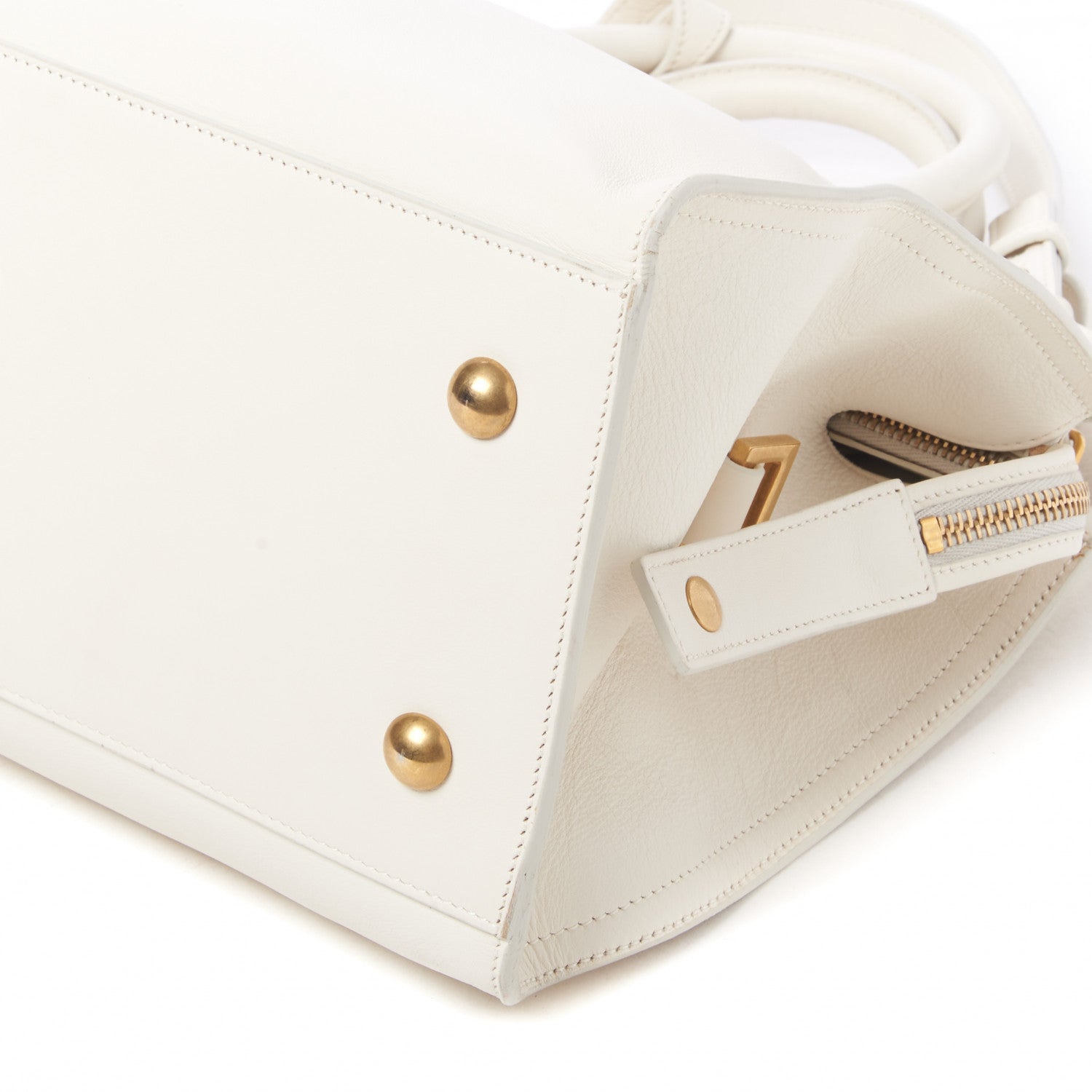 Saint Laurent Calfskin Small Classic Y Cabas White 8 of 16
