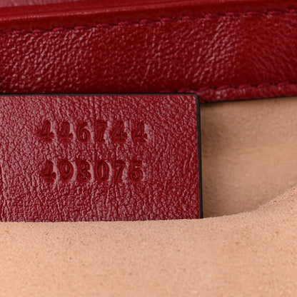 Gucci Monogram Azalea Calfskin Matelasse Diagonal Mini GG Marmont Shoulder Bag Beige Ebony New Cherry Red 7 of 10