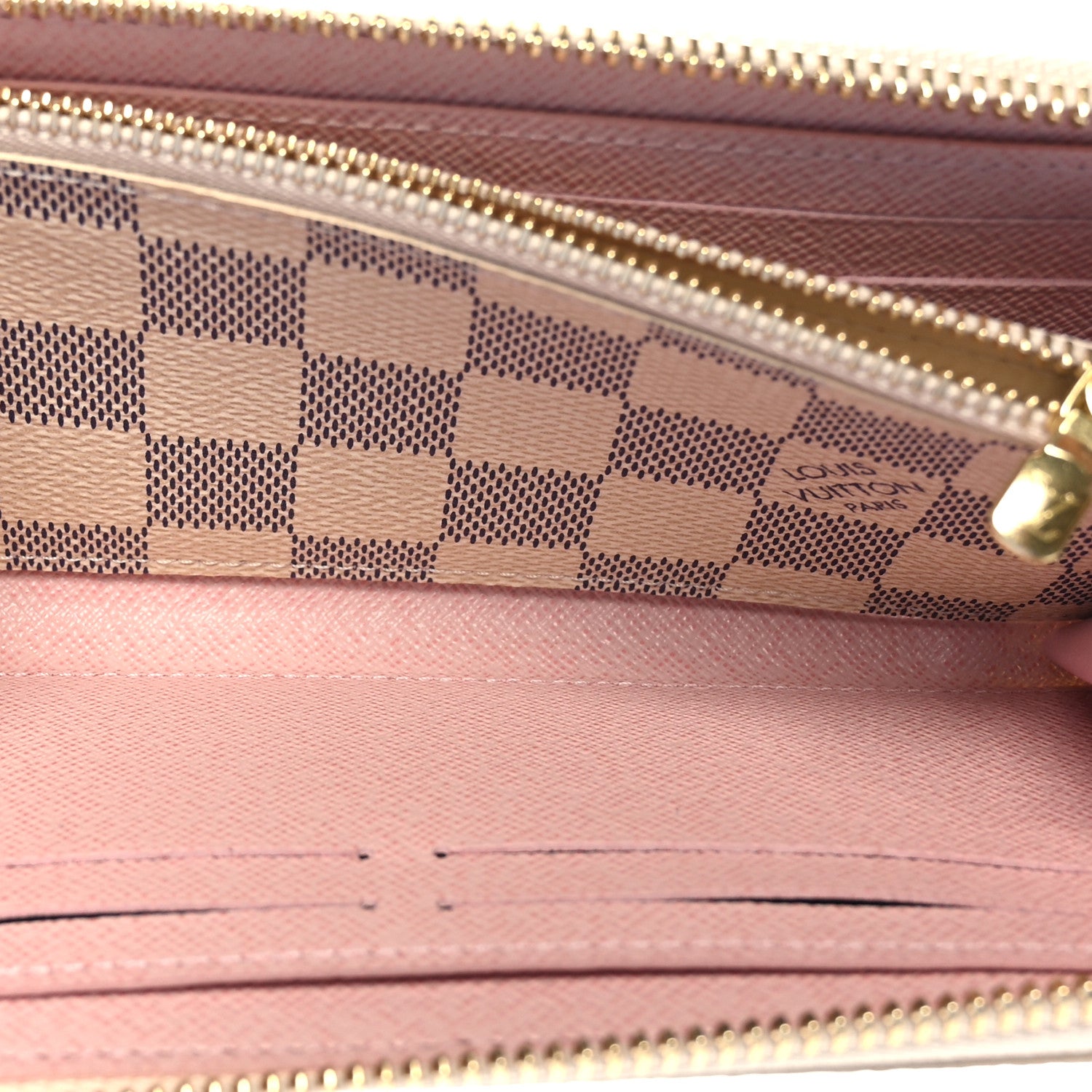 Louis Vuitton Damier Azur Clemence Wallet Rose Ballerine 5 of 8