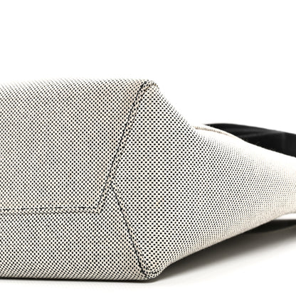 Celine Textured Canvas Small Sangle Bucket Bag Black White 9 of 9