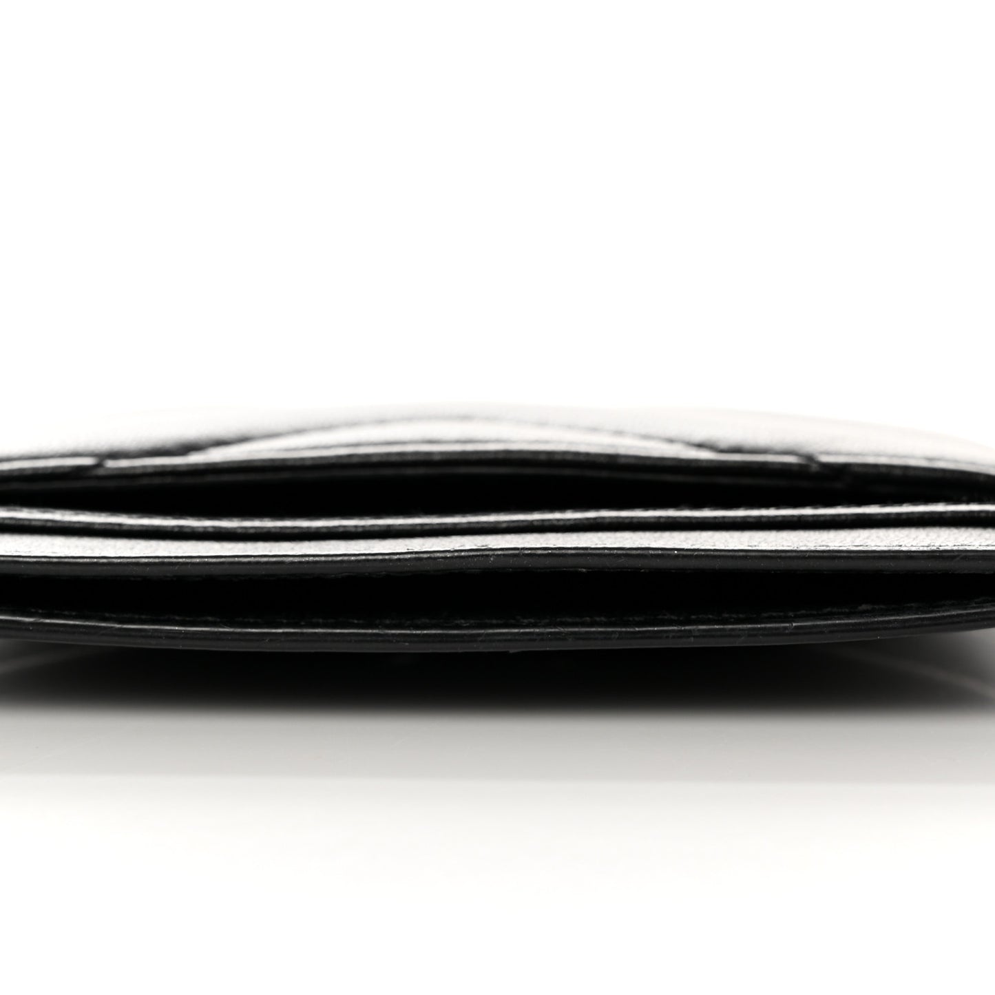 Calfskin Y Quilted Monogram LouLou Credit Card Case Black
