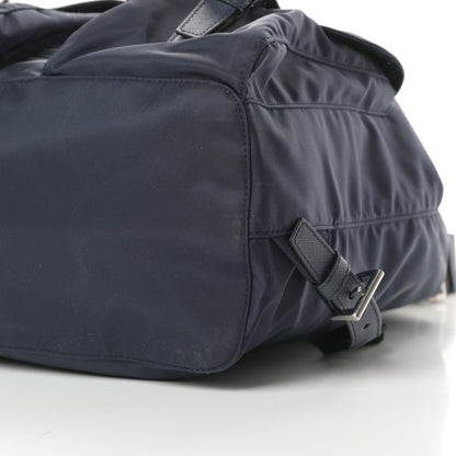 Prada Tessuto Nylon Medium Backpack Blue Black 11 of 12