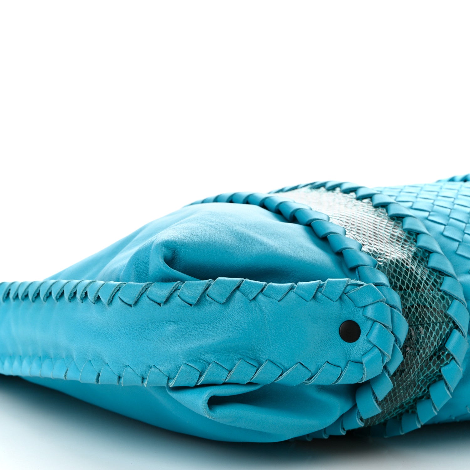 Bottega Veneta Nappa Intrecciato Ayers Convertible Tote Turquoise 8 of 9