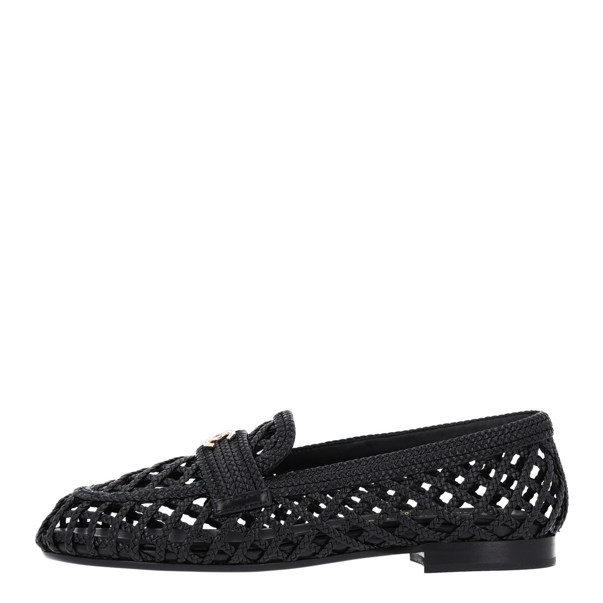 Chanel Braided Lambskin CC Mocassin Loafers 38 Black 1 of 10