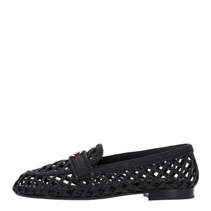 Chanel Braided Lambskin CC Mocassin Loafers 38 Black 1 of 10
