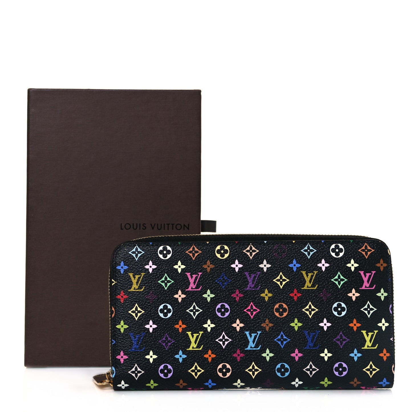 Monogram Multicolor Zippy Wallet Black Violet