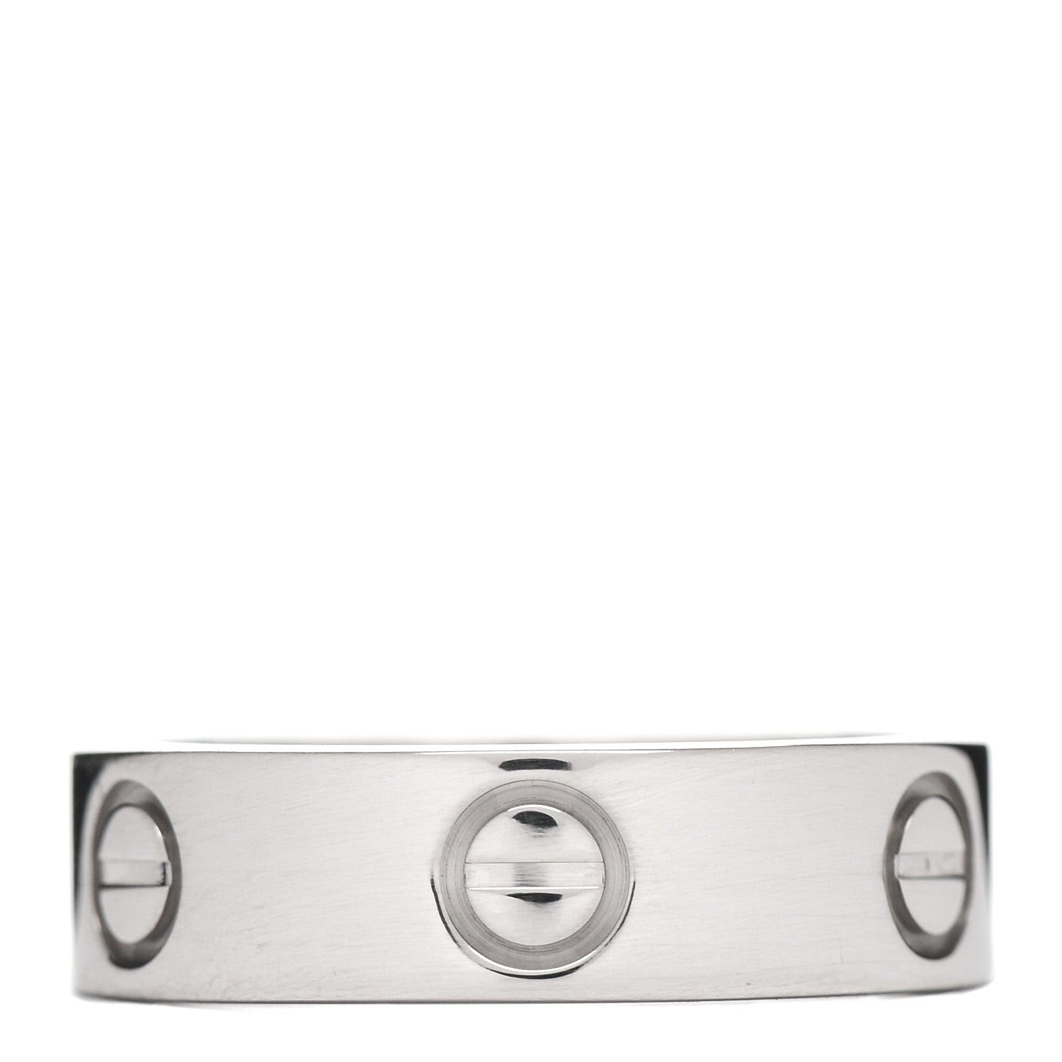 Cartier 18K White Gold 5.5mm LOVE Ring 53 6.25 1 of 5