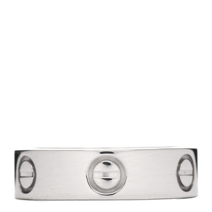 Cartier 18K White Gold 5.5mm LOVE Ring 53 6.25 1 of 5