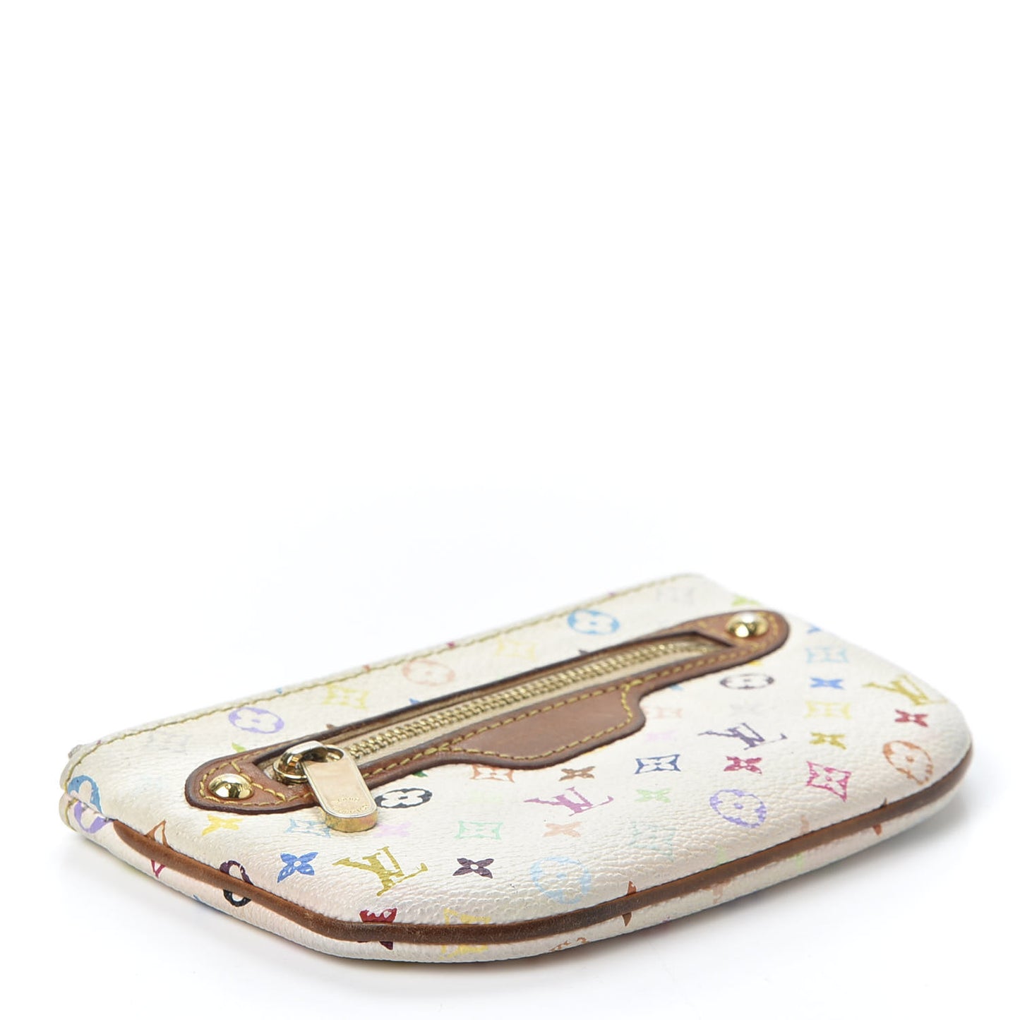 Monogram Multicolor Pochette Plate MM White