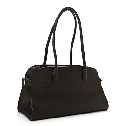 The Row Matte Grained Calfskin Margaux Shoulder 12 Deep Brown 3 of 10