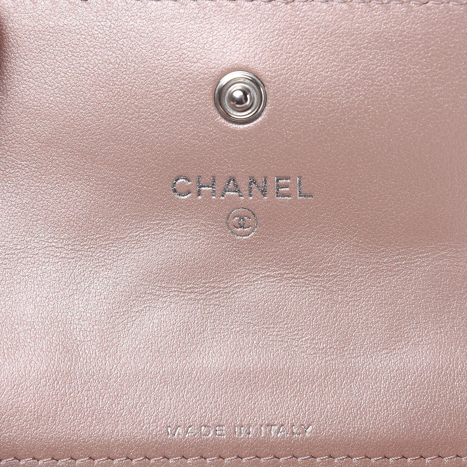 Chanel Goatskin Camellia Embossed Card Holder Wallet Light Pink 6 of 8