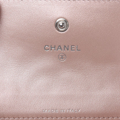 Chanel Goatskin Camellia Embossed Card Holder Wallet Light Pink 6 of 8