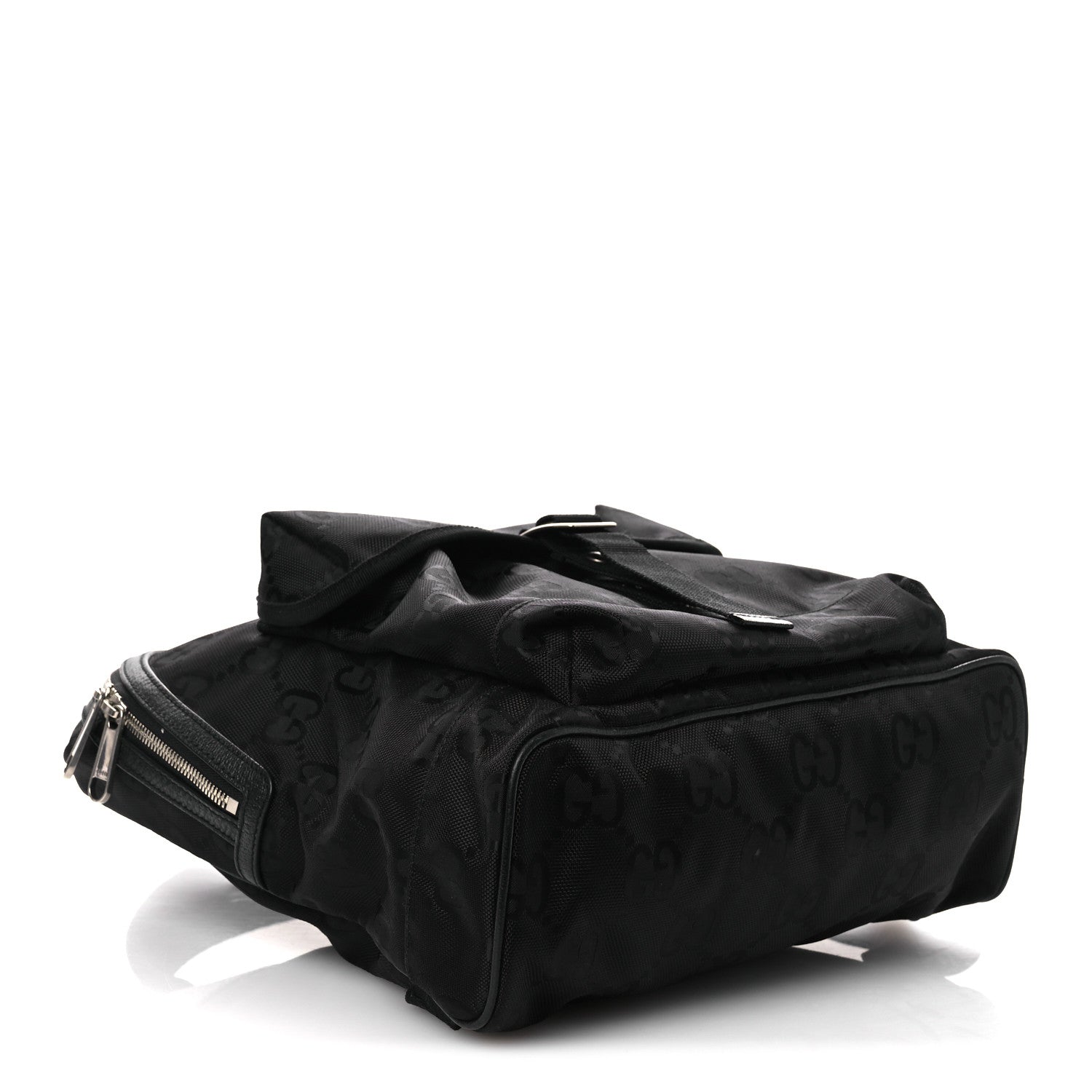 Gucci Econyl Nylon Monogram Off The Grid Backpack Black 4 of 11