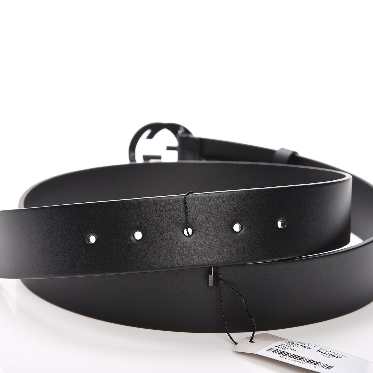 Selleria Calfskin Monochrome Interlocking G 37mm Belt 105 42 Black