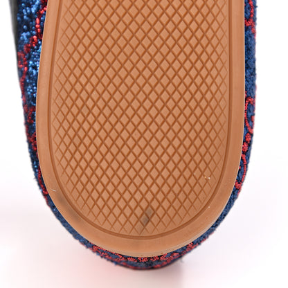 Gucci Lurex Calfskin Web GG Monogram Womens Falacer Sneakers 37.5 Iridescent Blue Iridescent Red Silver 8 of 11