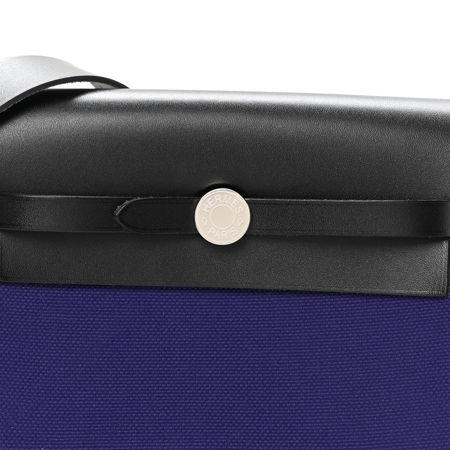 Hermes Military Toile Vache Hunter Herbag Zip Retourne 20 Purple Black 8 of 11
