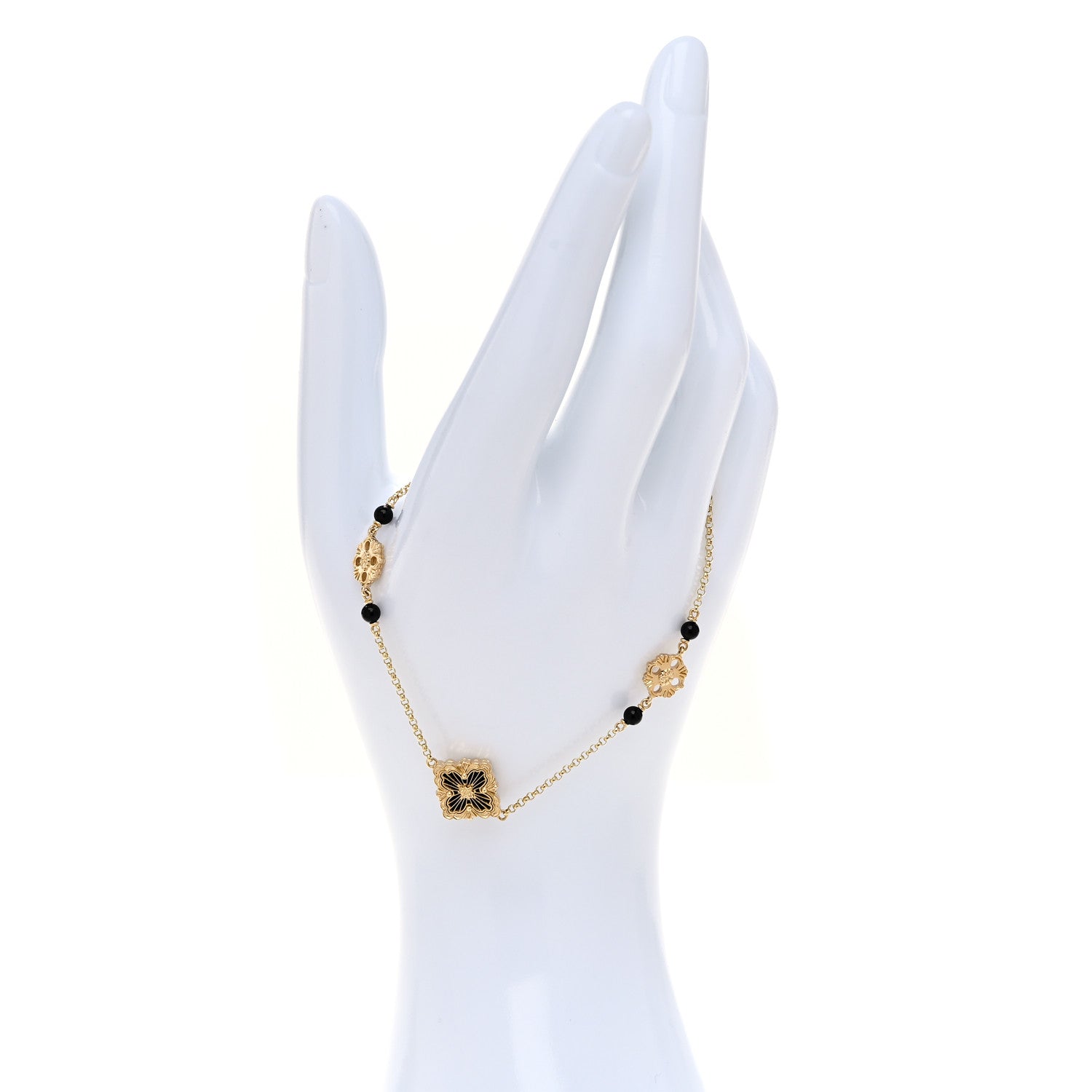 Buccellati 18K Yellow Gold Onyx Opera Tulle Bracelet 2 of 8