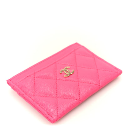 Chanel Caviar Quilted Card Holder Fuchsia 4 of 10