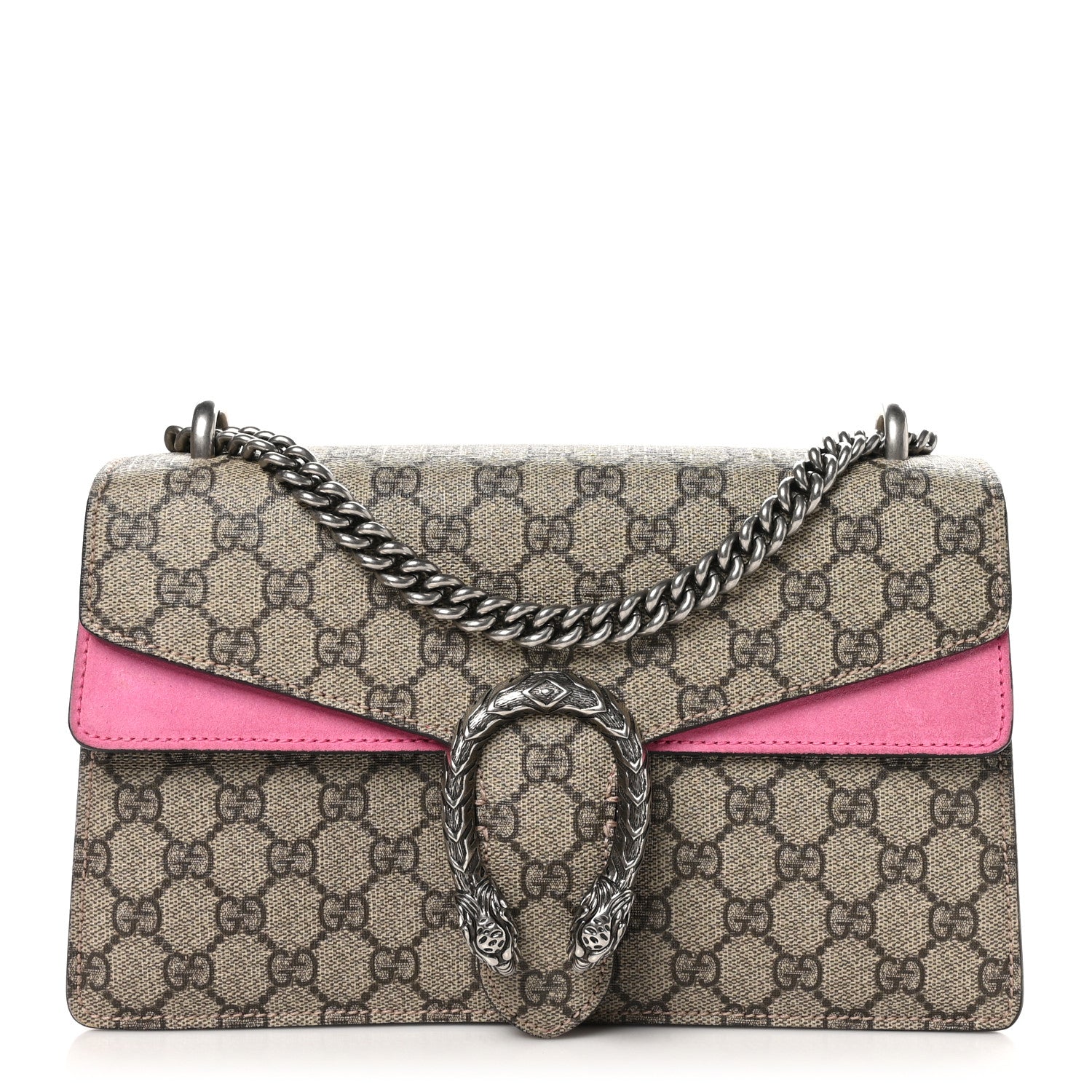 Gucci GG Supreme Monogram Small Dionysus Shoulder Bag Pink 1 of 12