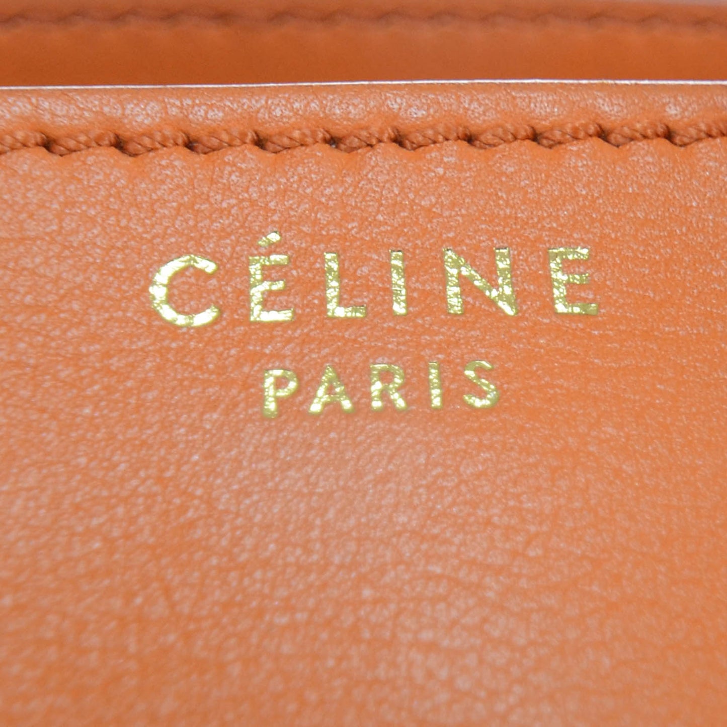 Smooth Calfskin Mini Envelope Luggage Orange