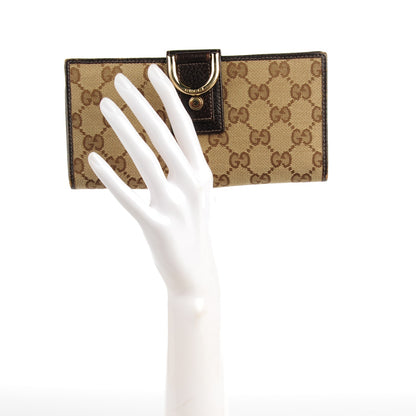 Gucci Monogram D Ring Continental Wallet Dark Brown 2 of 9