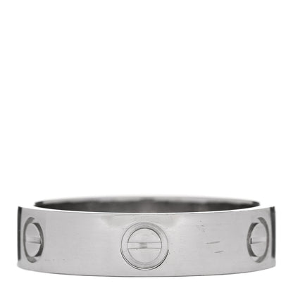Cartier 18K White Gold 5.5mm LOVE Ring 63 10.25 3 of 5