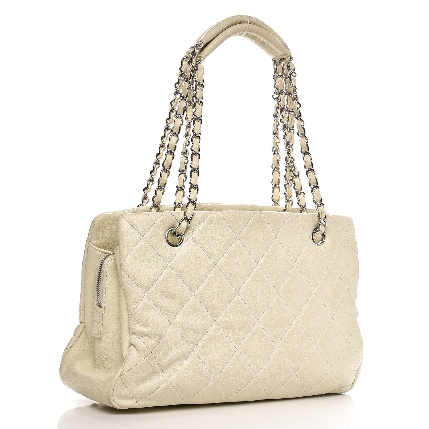Chanel Caviar CC Timeless Soft Tote Off White 3 of 18