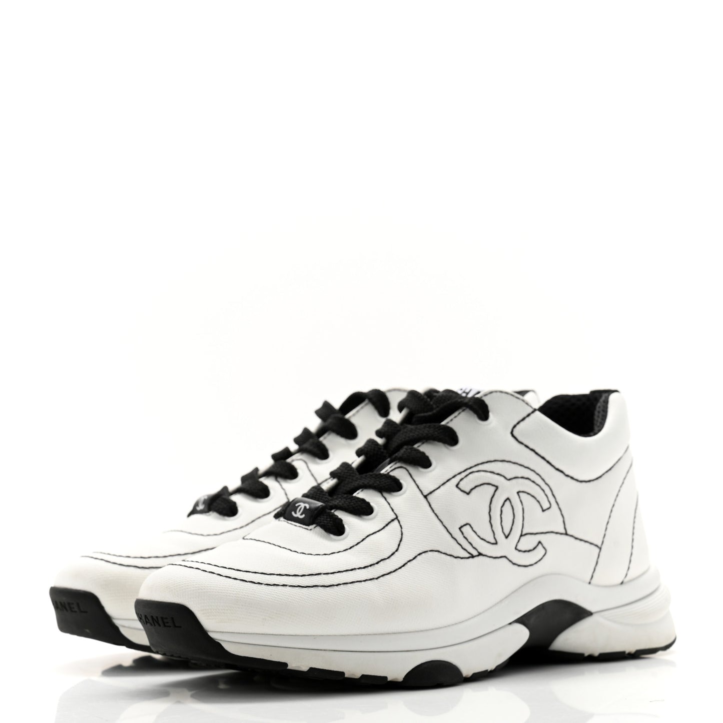 Cotton Womens CC Sneakers 37 White Black